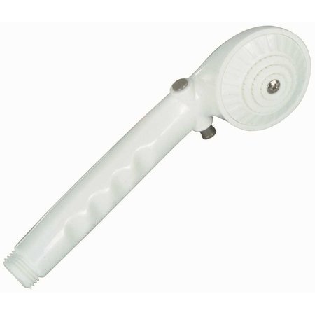 PROPLUS 1-Spray 3 Single Wall Mount Handheld Shower Head in White 29082